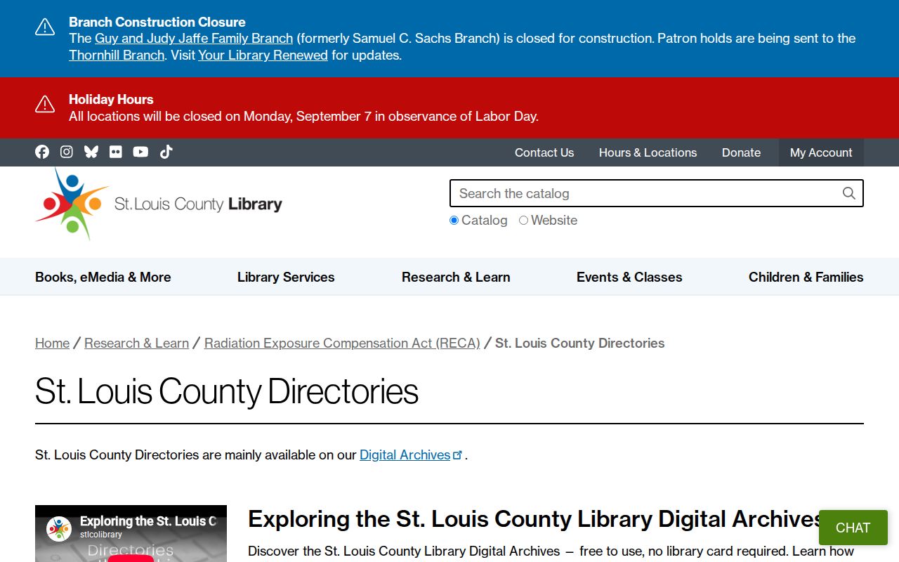 Wildwood city directory research in a digitized St. Louis County directory collection