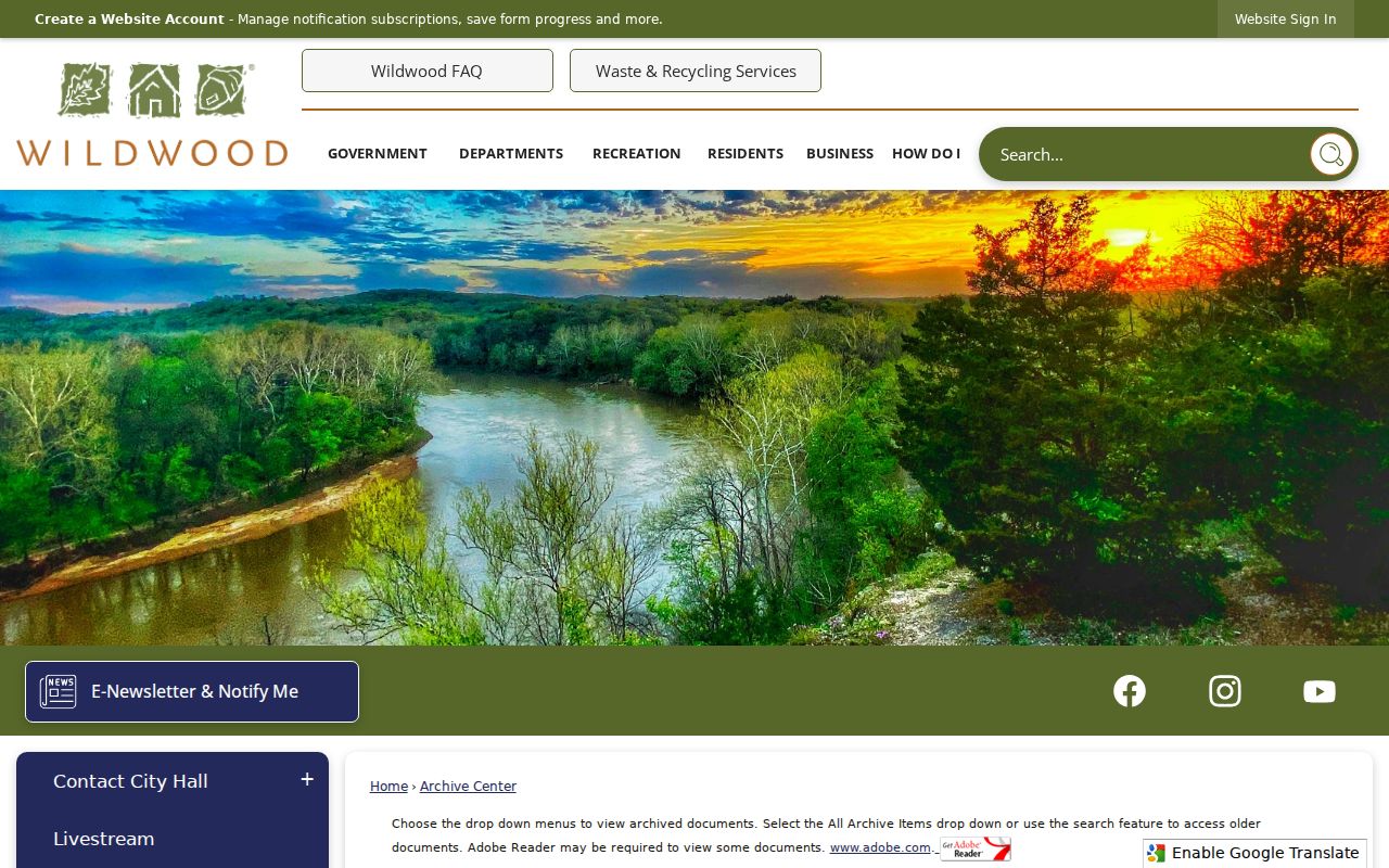 Wildwood city directory research using Archive Center keyword and category controls