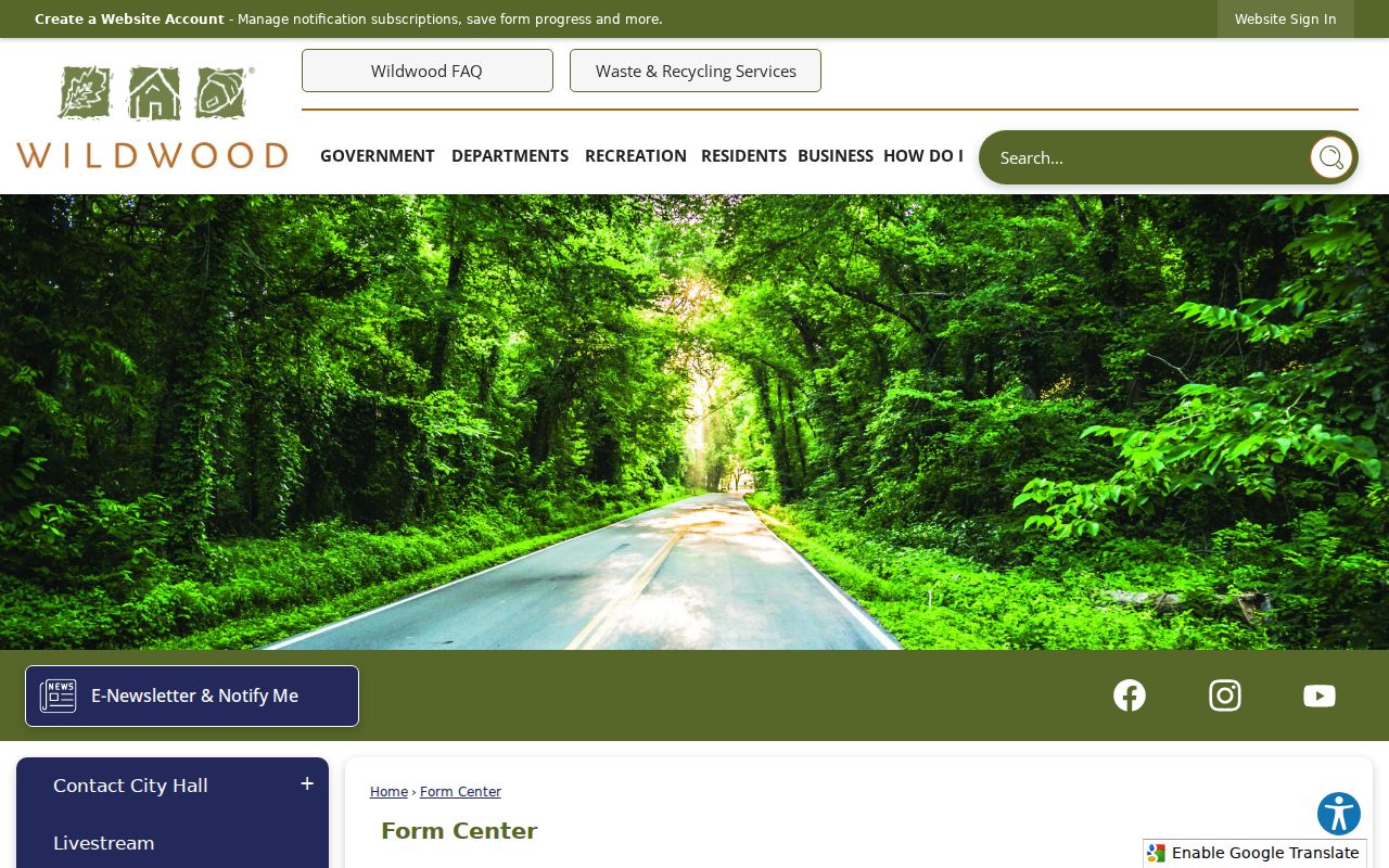 Wildwood residents directory Sunshine request form